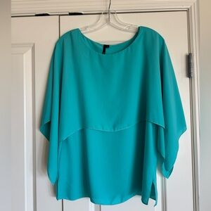 Kay Celine Teal/Turquoise Women's Blouse small.